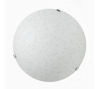 Onli Coriandolo Plafoniera in Vetro Bianco, 40 X 40 X 18 Cm