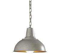 ONLI - Lampada a sospensione Arus larghezza 35 altezza 50 colore bianco/avorio invecchiato spennellato. Interno dorato. lampadario / lampada da soffitto stile retro industriale vintage. Tipo di attacco 1 luce E27