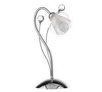 ONLI Lampada da Tavolo Moderna in Metallo Cromato Lucido e Cristalli, Cromo