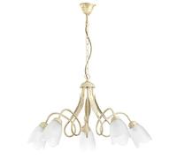 ONLI Lampadario 5 luci Doppio Giro Color Avorio