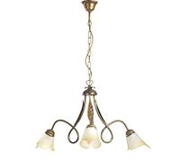 ONLI - Lampadario a 3 luci Doppio Giro color bronzo in ferro battuto