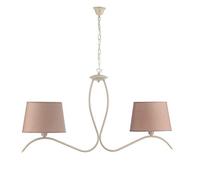 ONLI - Lampadario Biliardo Zen in metallo color avorio/tortora