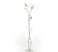 ONLI Lancia Lampada da Terra 3 Luci, Bianco/Argento/Oro