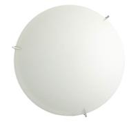 ONLI 1005/PLG-Plafoniera in Vetro Bianco Satinato con Ganci cromati, Diametro 50 cm