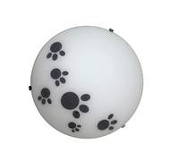 ONLI Plafoniera in Vetro Bianco Satinato diam 25cm Decorata con Piccole Impronte di Animale