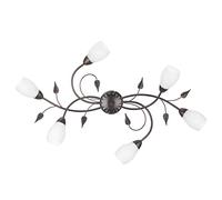 ONLI PLAFONIERA Lia 6xE14 Ovale Oro Rosso, Nero Invecchiato