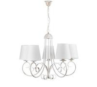 ONLI Pompei Lampadario con Paralumi, Bianco