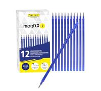 Online 12 Mine di Ricambio Cancellabili Compatibili Con Penne Gel Legami MagiXX | Blu Tratto 0,7 mm di Spessore | Ricariche per Roller Cancellabili