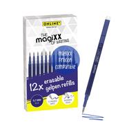 Online 12 x Erasable Refills I Compatible with Pilot Frixion, magiXX I Blue 0.7