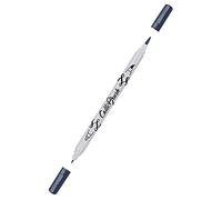 Online 19088/6 - Pennello per calligrafia con punta doppia, 1 pezzo, colore: Blu metallizzato