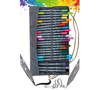 Online 24 Calli.Brush - Bolígrafo de doble punta con punta caligráfica de 2 mm y punta de pincel flexible, colores intensos