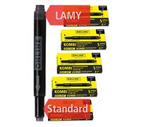 Online 25x cartucce d'inchiostro per penna stilografica | colore nero | compatible con Lamy, Pelikan, Schneider | cartucce di ricambio lunghe | cancellabile