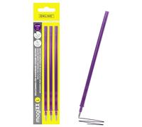 Online 3 mine di ricambio cancellabili compatibili con penne gel Legami viola, spessore del tratto 0,7 mm, mine di ricambio per penne gel cancellabili, ricariche per penna gel roller con inchiostro
