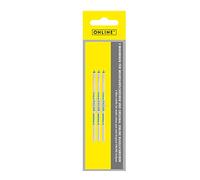 Online 40070/3 - Ricarica per penna a sfera standard D1, 3 pezzi, colore verde inchiostro verde, punta media, sostituibile, a prova di documento, per penne multicolori, impermeabile, larghezza M,