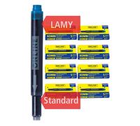 ONLINE 40x cartucce d'inchiostro per penna stilografica | colore blu | compatible con Lamy, Pelikan, Schneider | cartucce di ricambio lunghe | cancellabile