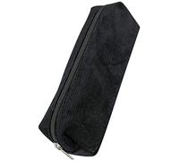 Online Astuccio di alta qualità in velluto nero, elegante astuccio per ragazzi e ragazze, astuccio con pratica chiusura lampo, 1 scomparto ideale per scuola, università e ufficio