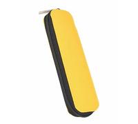 Online Astuccio per matite, elegante astuccio con cerniera, con 2 asole, per penna a sfera, penna stilografica, pennello, ecc, astuccio per scuola, università e ufficio, Giallo, 2 Stifte, Per 2 penne