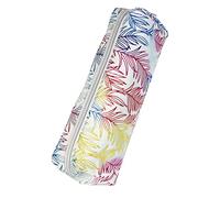 Online - Astuccio premium per ragazzi e ragazze, astuccio portamatite, con motivo arcobaleno e foglie, pratica chiusura lampo, 1 scomparto ideale per scuola, università e ufficio, 04001/6