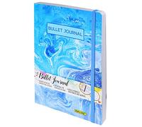 ONLINE Bullet Journal - Cuaderno con tapa blanda, banda elástica, DIN A5, papel FSC de 90 g/m², 192 páginas, diseño Aquarell