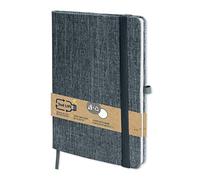 Online Bullet Journal Dotted A5 con elastico 2nd Life, carta FSC 100 g/m², 144 pagine a pois, taccuino in PET riciclato, passante per penne, diario per appunti, schizzi, lettering