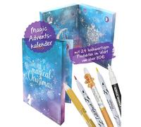 ONLINE Calendario dell'Avvento Magico 2026, calendario creativo per adolescenti, ragazze, ragazzi e adulti, calendario dell'Avvento con matite magiche, matite da cancellare, matite acriliche, penne