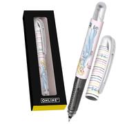 Online College Malibu - Penna roller con cartuccia, ergonomica, per destrimani e mancini con design Barbie, per bambini, 0,5 mm, con cartuccia combinata, colore: blu, Made in Germany