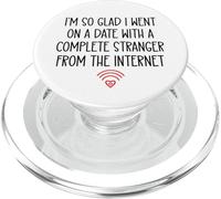 Online Dating Anniversary Dating App Funny His Her Couples PopSockets PopGrip per MagSafe