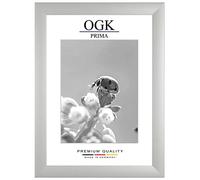 Online-GalleryKing OGK - Cornice portafoto in legno, 11 x 16 cm, in argento opaco, foto, poster, puzzle, galleria, cornice