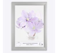 Online-GalleryKing OGK Thirtyfive - Cornice portafoto 15 x 23 cm, colore argento opaco, con cornice in legno MDF, completamente rivestita in vetro sintetico antiriflesso da 1 mm e pannello posteriore