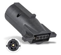 ONLINE LED STORE True Mods 7-Way Blade to 5-Way Flat Trailer Adapter [Nickel-Plated Copper Terminals] [Rugged Nylon Housing] [Compact Design] 7-pin to 5-pin Trailer Wiring Plug Adapter