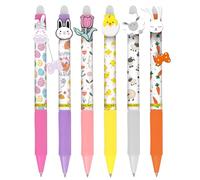 Online MagiXX, 6 matite da cancellare Fun Pasqua 2025, penna gel blu, cancellabile, idea regalo, coniglietto, pulcino, pecora, tulipani, carote, cestino pasquale per bambini e adulti, nido di Pasqua