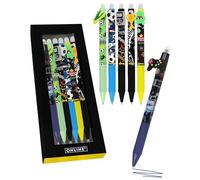 Online MagiXX, 6 x penne per cancellare Fun Boys, colore blu, cancellabili con tratto 0,7 mm, per imparare a scrivere, ufficio, compatibile con Frixion Mine, penna a sfera cancellabile