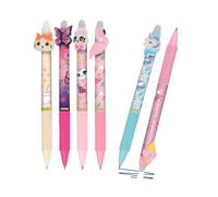 Online MagiXX, 6 x penne per cancellare Fun Girls I penne gel blu cancellabili con tratto 0,7 mm di spessore, per imparare a scrivere, ufficio, compatibile con Frixion Mine, penna a sfera cancellabile