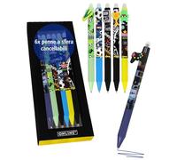 Online magiXX, 6x penna cancellabile Fun Boys I Penna gel blu cancellabile con spessore tratto 0,7mm I Penna a sfera per l'apprendimento della scrittura, ufficio I compatibile con la mina Frixion I