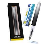 Online MagiXX Dark Shadow Fountain Pen with Erasable Blue Ink I Includes 4 MagiX