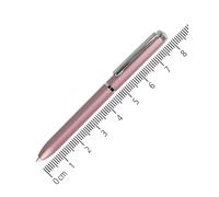ONLINE Mini penna a sfera Rose - Portafoglio Kuli con meccanismo a rotazione e clip in metallo I 8 cm in miniatura con mina D1, colore inchiostro blu, elegante mini uli rosa da viaggio
