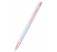 Online Penna a sfera Soft Metal in alluminio, penna a sfera intercambiabile, inchiostro nero, bianco con effetto softtouch, clip in metallo oro rosa