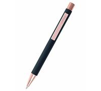 Online Penna a sfera Soft Metal in alluminio, penna a sfera sostituibile, inchiostro nero, grigio rosa con effetto softtouch, clip in metallo oro rosa, 1 pezzo