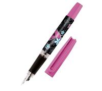 ONLINE Penna Stilografica con Pennino in Iridio M, Ottima per la Scuola, Robusta ed Ergonomica, Design Bachelor Heart Beat, per Ragazze e Ragazzi, con Cartuccia