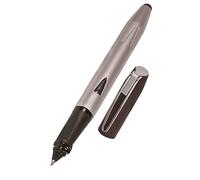 ONLINE Rollerball Switch Plus, penna roller e penna touch per tablet e smartphone in uno, penna multifunzione per ufficio o scuola elementare, cartucce di inchiostro standard, argento, punta roller