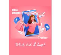 Online Shopping Tracker | What Did I Buy? | Notebook to Track Online Purchases and Returns | Online Shopping Tracker: Lady in Pink Shopping on Phone