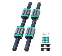 ONLISUM Guida lineare HGR20-300 mm, 2 binari lineari con 4 slitte quadrate HGH20CA, set di guide lineari adatto per stampanti 3D, macchine utensili CNC