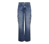 ONLY Onljune DNM MBD DOT a Vita Alta Jeans, Media Blu Denim, 28W x 32L Donna