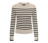Only Maglione Onlkalana Girocollo maniche lunghe Grigio Whitecap righe nere Donna L