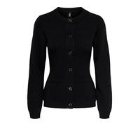 Onlkatia LS Fitted Oneck Cardigan CC Knt, Nero, S