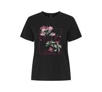 Onlkita Reg S/S Flowers Top Box Jrs, Nero, M