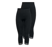 Onllive Love 3/4 Lace Legging 2PK CS Jrs, Nero/Confezione: Nero., XS