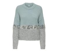 Onlmaine Life LS Sequin Block O-Neck Knt, Arona, XS