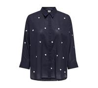 Onlnew Lina Grace LS EMB - Maglietta Noos Wvn, Cielo Notturno, S