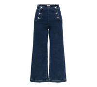 ONLY Onlnew Madison HW But Wide Crop DNM, Blu Jeans Scuro, (M) W x 32L Donna